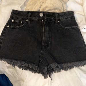 Pacsun/playboy black jean shorts with pink playboy bunny
